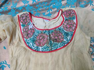 Heavy Embroiderer Patch Work Anarkali Kurti