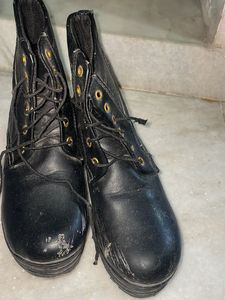 Black Lace-Up Ankle Boots