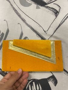 Yellow Velvet Clutch/Pouch