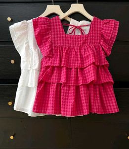 Chic Ruffled Checkered Top