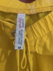 Yellow Off-Shoulder Tie-Up Top