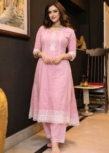 Lavender 🪻 Pakistani Embroidered Kurti Set