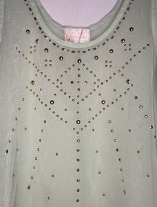 Mint Green Embellished Tank