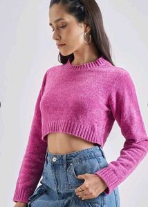 Cozy Chenille Crop Sweater