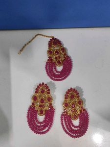 megenta Ethnic Jewelry Set