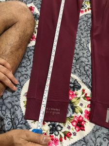 Maroon Joggers with Drawstring Waist