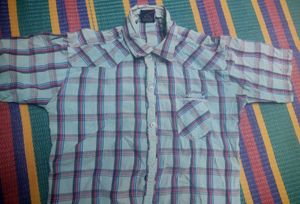 Men's Plaid Short-Sleeve Button-Up Shirt