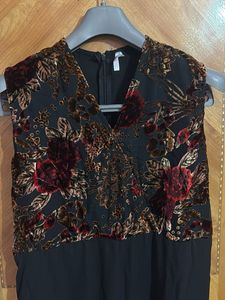 Floral Velvet Top Jumpsuit