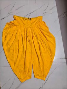 Vibrant Yellow Dhoti Pants
