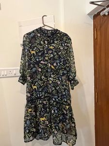 Chic Floral Print Mini Dress- vero moda