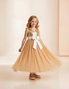 Girls' Gold Sequin Party Dress