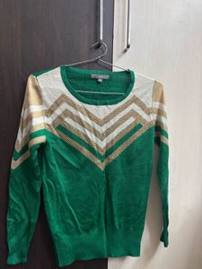 Sparkling Green Chevron Sweater