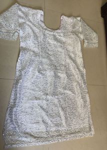 Elegant White Sequined Blouse