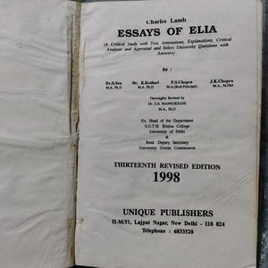 Essays of Elia