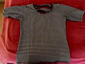 Striped T-shirt with Cut-out Back