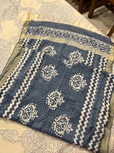 Indigo, Jamdani, Almond and Blue Ethnic Dupatta