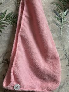Pink Microfiber Hair Drying Towel