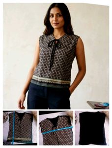 Stylish Sleeveless Printed Top