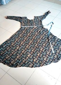 Beautiful Printed Anarkali Gown