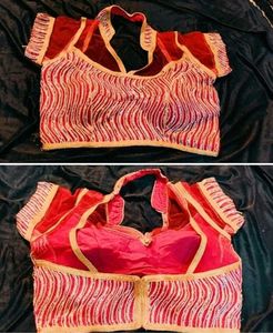 Red & Gold unused Blouse