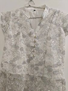 Elegant White Lace Maxi Dress