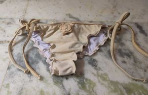 Chic Bikini Bottom with Floral Accent