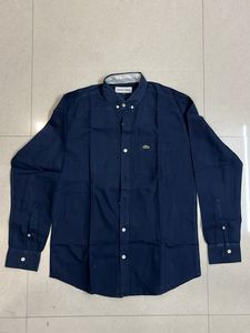 Lacoste Men's Navy Blue Button-Down Shirt