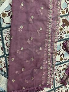 Beautiful Light Purple Anarkali 3 pc set