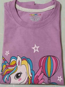 Cute Unicorn Purple T-Shirt Set