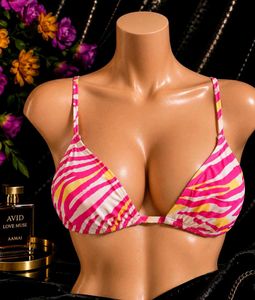 🇳🇿💫🎀Stylish Pink Zebra Print Bikini Top