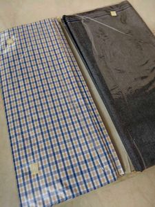 2 in 1 Unstitched Shirt &amp; Pant For Men