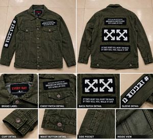 Men's Olive Green Stylish Denim Jacket 🧥🔥
