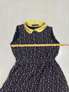 Noir Petal Peter Pan Collar Dres