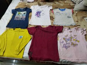Combo Of 6 T-shirt For Small Size Or 10 To 12 Girl