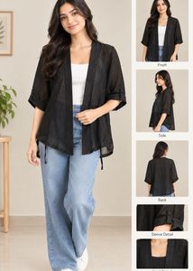 Sheer Black Kimono Style
