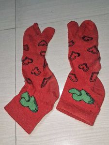 Cute Red Heart Socks