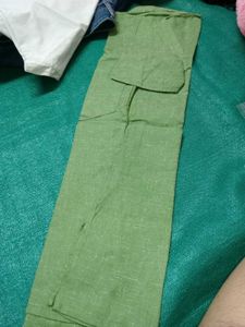 Green Linen Blend Kurta
