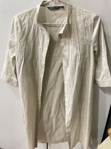 Elegant Beige Linen Kurta