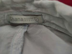 Oversized  Alice blue Collared Shirt