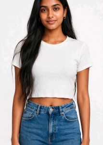 White crop top