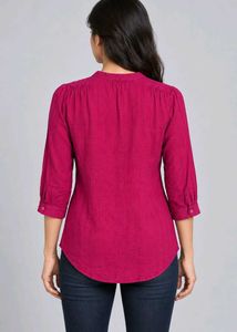 V-Neck 3/4 Sleeve Tunic Top