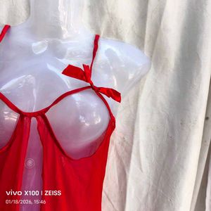 Sheer Red Babydoll Lingerie