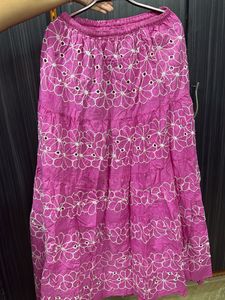 Boho Eyelet Maxi Skirt