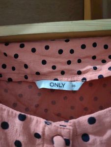 ONLY Peach Polka Dot Puff Sleeve Top 🎀