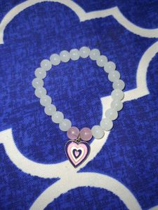 Heart Charm Beaded Bracelet