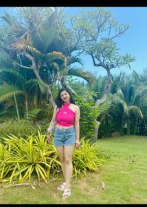 Pink Crisscross Halter Top