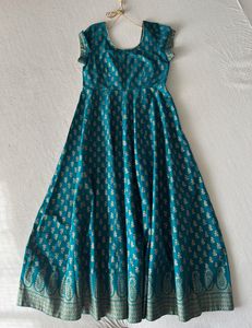 Poshak hub festive green Anarkali - xs/32”