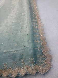 Embellished Teal Saree