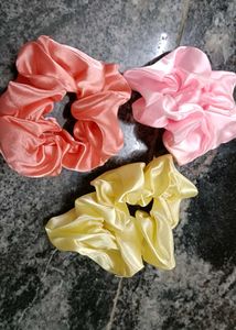 Set of 3 Satin Scrunchies