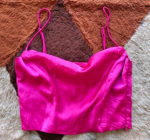 H&amp;M Satin Corset Top